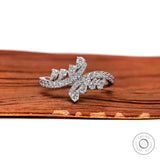 Unique Lab Grown Diamond Statement Ring, White Gold Wedding Ring Women, Multi Diamond Ring, Cluster Diamond Rings, Wave Engagement Ring