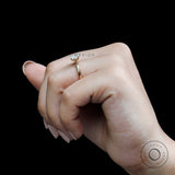 Oval Moissanite Engagement Ring in Yellow Gold Simple Rings For Women Promise Ring Oval 4 Prong Ring Dainty Oval Martini Setting Ring