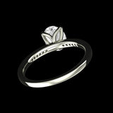 1.5 Ct Oval Brilliant Cut Lab Diamond Pave Set Engagement Ring, 14K White Gold Tulip Set Women's Ring, Oval Cut Promise Ring, Proposal Ring