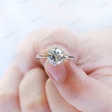 Orbion Jewels Moissanite Engagement Ring • Six-Prong Solitaire Moissanite Ring • Two Tone Wedding Jewelry • Trendy Best Friend Gift