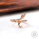 Unique Snake Design Engagement Lab Diamond Ring, Bridal Ring, Solid Yellow Gold Ring, Anniversary Gifts, Promise Ring, Handmade Ring For Her