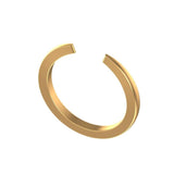 10K/14K/18K Solid Gold Delicate Open Claw Wedding Band, Solid Gold Minimalist Knife Edge Open Cuff Ring, Dainty Ring Gold, Stacking Ring