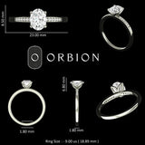 1.5 Ct Oval Brilliant Cut Lab Diamond Pave Set Engagement Ring, 14K White Gold Tulip Set Women's Ring, Oval Cut Promise Ring, Proposal Ring