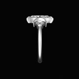 Marquise Cut Moissanite Celestial Style Ring, 10K Solid White Gold Vintage Ring For Her, Moissanite Engagement Ring, Promise Ring