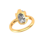 Classic 4 CT Elongated Cushion Cut Moissanite Solitaire 14k Solid Yellow Gold Engagement Ring 6 Claw Prongs Anniversary Ring/Gift In Fashion