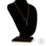 Dainty Drop Diamond Pendant, Long Drop Diamond Pendant, 10k/14k/18k Solid Gold Pendant Chain Necklace, Vertical Diamond Pendant Necklace