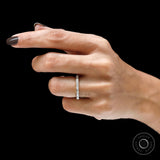 Emerald Cut Moissanite/Lab Diamond Half Eternity Band, Shared Prong Diamond Band, East West Emerald Cut Band, Dainty Stacking Band Gold