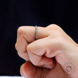 14K White Gold Moissanite/Lab Diamond Wedding Band, Half Eternity Band, Delicate Stacking Band, Wedding Band Women, Dainty Women Ring