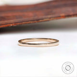 Plain Gold Wedding Band Women, Thin Gold Band, Unique 10k Yellow Gold Simple Wedding Band, Minimalist Stacking Bands, Flat Wedding Band
