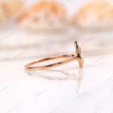 1 Carat Pear Shape Lab Grown Diamond Ring / Pear Cut Diamond Solitaire Engagement Ring / 14K Rose Gold Ring, Cathedral Ring, Gift For Her