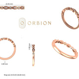 Cherish the Moment: Round Moissanite Gold Band, Vintage-Inspired Design, Choose Your Gold Finish, Perfect Stacking Ring, Gift For Her