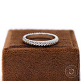 Rope Band Ring, White Gold Rope Ring, Full Eternity Band, Stacking Band, Stacking Gift Ring, Plain Gold Band, Unique Band Ring, 3 MM Band