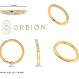 Lab Grown Diamond Curved Nesting Wedding Band, 14k Yellow Gold Half Eternity Stackable Band, Matching Chevron Band, Minimalist Contour Ring