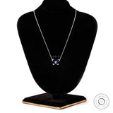 Butterfly Pendant, Blue Sapphire and Lab Grown Diamond Solid Gold Necklace For Women, Workwear Delicate Chain Pendant Necklace for Gifting