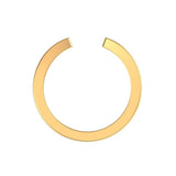 10K/14K/18K Solid Gold Delicate Open Claw Wedding Band, Solid Gold Minimalist Knife Edge Open Cuff Ring, Dainty Ring Gold, Stacking Ring