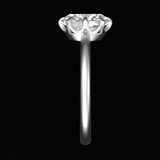 OMC Oval Cut Moissanite Ring, 10K White Gold Classic Solitaire Rings, Anniversary Ring, Unique Engagement Ring, Proposal Ring Gold