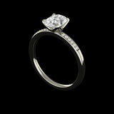 1.5 Ct Oval Brilliant Cut Lab Diamond Pave Set Engagement Ring, 14K White Gold Tulip Set Women's Ring, Oval Cut Promise Ring, Proposal Ring