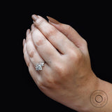 Marquise Cut Lab Diamond Ring Vintage Diamond Engagement Ring White Gold Unique Snowdrift 4 Prongs Engagement Ring Diamond Wedding Art Deco