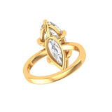 Pear Brilliant Cut Moissanite Diamond Solitaire Ring/ 14K Yellow Gold Engagement Ring/ Moissanite Ring For Her, Perfect Promise Ring