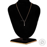 Dainty Drop Diamond Pendant, Long Drop Diamond Pendant, 10k/14k/18k Solid Gold Pendant Chain Necklace, Vertical Diamond Pendant Necklace