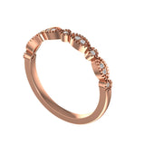 Cherish the Moment: Round Moissanite Gold Band, Vintage-Inspired Design, Choose Your Gold Finish, Perfect Stacking Ring, Gift For Her