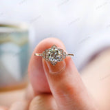 Floral-Inspired Lab Diamond Ring with 1 Ct Sparkle - A Truly Special Rose Gold Engagement Ring, Nature Inspired Rose Flower Promise Ring