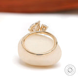 Pear Shaped Double Stone Lab Grown Diamond/Moissanite Toi Et Moi Ring, Toi Et Moi Engagement Ring, 10K/14K/18K Yellow Gold Wedding Ring