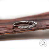 Classic Lab Diamond Wedding Band, 18K Solid Gold Ring, Delicate Moissanite Eternity Ring, Stackable Matching Rings For Women - Orbion Jewels