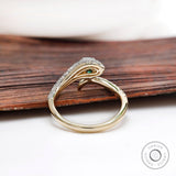 Dainty Lab Diamond Snake Ring – Symbolizes Strength and Beauty,  Perfect Gift for Her! Unique Serpent Ring in 10K Gold