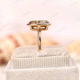 3.50 Carat Champagne Brownish Oval Cut Moissanite Engagement Ring in 18K Gold | Vintage Solitaire Ring | Statement Bridal Jewelry