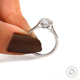 IGI Certified 2 Ct Round Cut Lab Diamond Ring Unique Solitaire 14k White Gold Lab Grown Diamond Moissanite Engagement Wedding Promise Ring