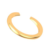 10K/14K/18K Solid Gold Delicate Open Claw Wedding Band, Solid Gold Minimalist Knife Edge Open Cuff Ring, Dainty Ring Gold, Stacking Ring