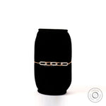 Front view minimal lab grown diamond link bolo bracelet