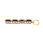 Back profile view of semi mount cross pendant with oval mounts