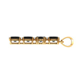 Back profile view of semi mount cross pendant with oval mounts