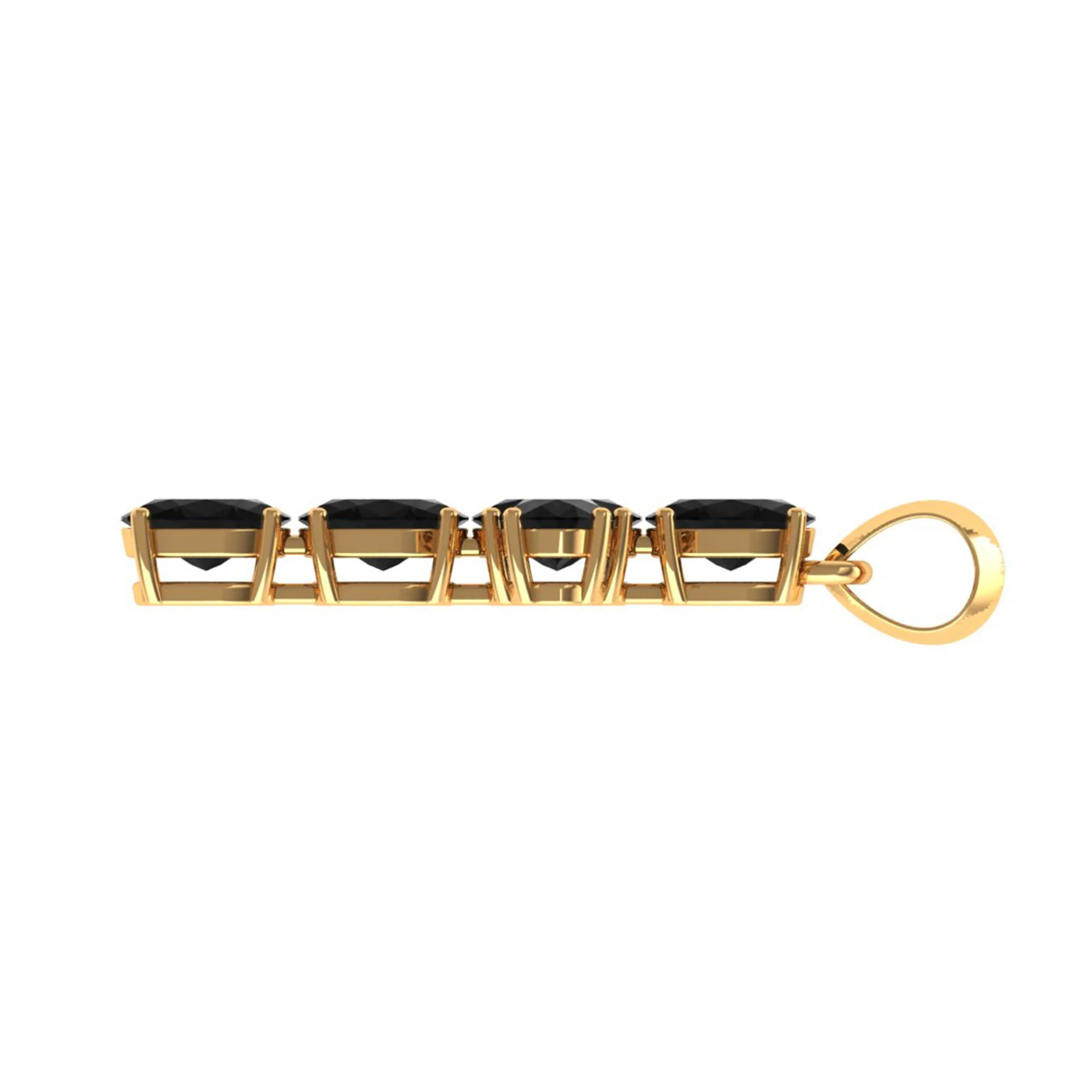 Back profile view of semi mount cross pendant with oval mounts