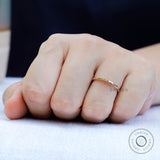 Plain Gold Wedding Band Women, Thin Gold Band, Unique 10k Yellow Gold Simple Wedding Band, Minimalist Stacking Bands, Flat Wedding Band