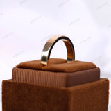 4 MM Wide Plain Gold Band, Flat Gold Band Ring, Simple Band Ring Women, Comfort Fit Wedding Band, Yellow Gold Band, Gold Band For Men