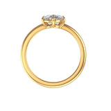 Old Mine Cut Pear Moissanite Ring, 14K Yellow Gold Claw Prong Pear Engagement Ring, Moissanite Ring Gold, Promise Ring Gold