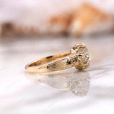 Old European Cut Moissanite Engagement Ring, Claw Prong Set Art Deco Style Vintage Ring, 14k Yellow Gold Ring, 2 Ct Antique Moissanite Ring