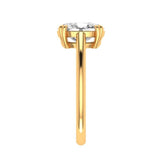 Dazzling Oval Moissanite Solitaire Ring in 10K Yellow Gold - Timeless Elegance" Double Claw Prong Wedding Ring, Moissanite Engagement Ring