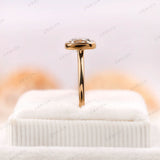 1 CT Brilliant Cut Cushion Lab Grown Diamond Engagement Ring, IGI Certified, Solitaire Ring Gold, Bezel Set Ring, 1 Carat Lab Diamond Ring