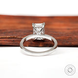 Radiant Lab Grown Diamond Ring, Radiant Cut Engagement Ring, Martini Setting Ring, White Gold Wedding Ring, 2 Carat Radiant Diamond Ring