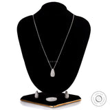 Pave Diamond Teardrop Necklace, Solid Gold Lab Grown Diamond Necklace, Minimalist Pear Shaped Chain Pendant, Daily Wear Necklace