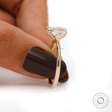 Pear Shaped Double Stone Lab Grown Diamond/Moissanite Toi Et Moi Ring, Toi Et Moi Engagement Ring, 10K/14K/18K Yellow Gold Wedding Ring