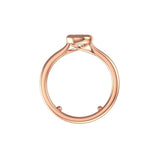 Colorless Old Mine Cut Pear Moissanite Wedding Ring, 10K/14K/18K Rose Gold Promise Ring, Bezel Engagement Ring, Promise Ring for Her