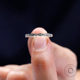 14K Gold Lab Grown Diamond Wedding Band, Half Eternity Vintage Art Deco Moissanite Band, Engagement Matching Band, Bridesmaid Gift For Her