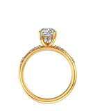 Pear Engagement Moissanite Ring, Anniversary Ring 10K 14K 18K Solid Gold Rings for Women Teardrop Diamond Ring 1.25 CT Pear Diamond Ring