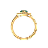 2 CT Blue Green Marquise Cut Moissanite Vintage Style Ring, 10K/14K/18K Yellow Gold Halo Engagement Ring, Moissanite Ring Gold, Promise Ring