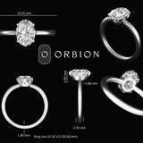 OMC Oval Cut Moissanite Ring, 10K White Gold Classic Solitaire Rings, Anniversary Ring, Unique Engagement Ring, Proposal Ring Gold